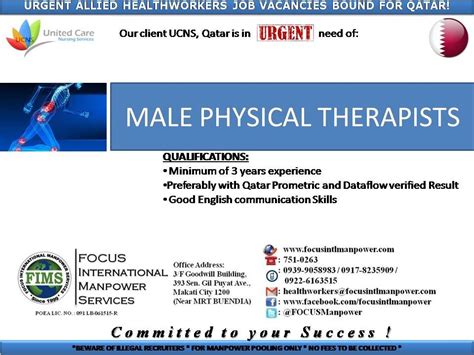 Physical therapist jobs in Abroad .